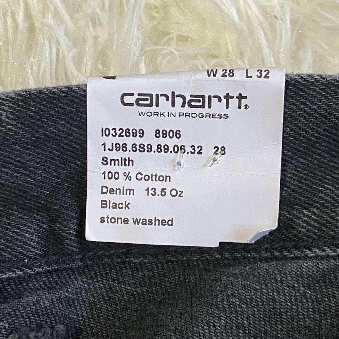 新品未使用 Carhartt WIP ダブルニー ブラック デニムパンツ 28