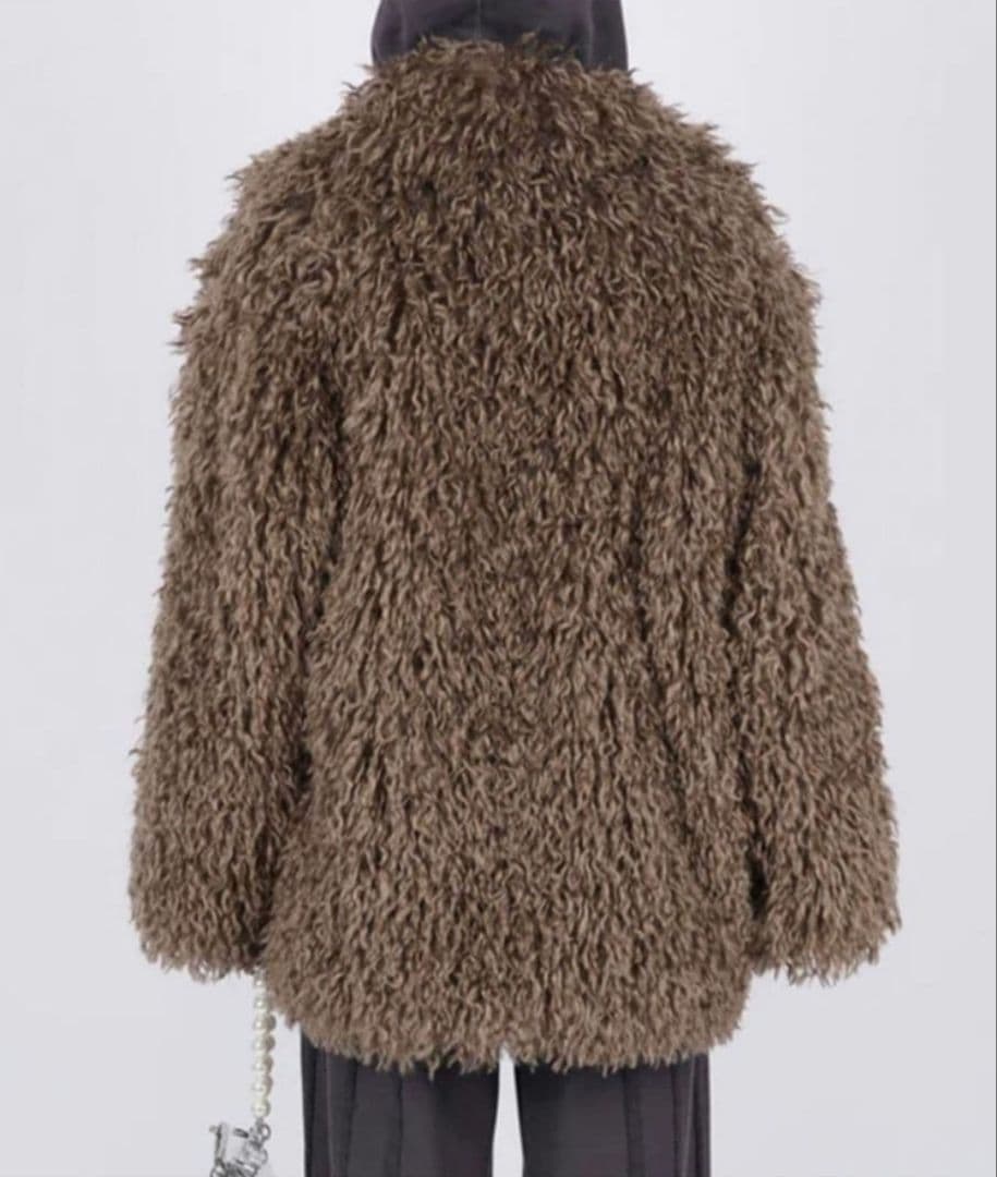 新品 タグ付き 41800円 パメオポーズ ファーコート オーバーサイズ