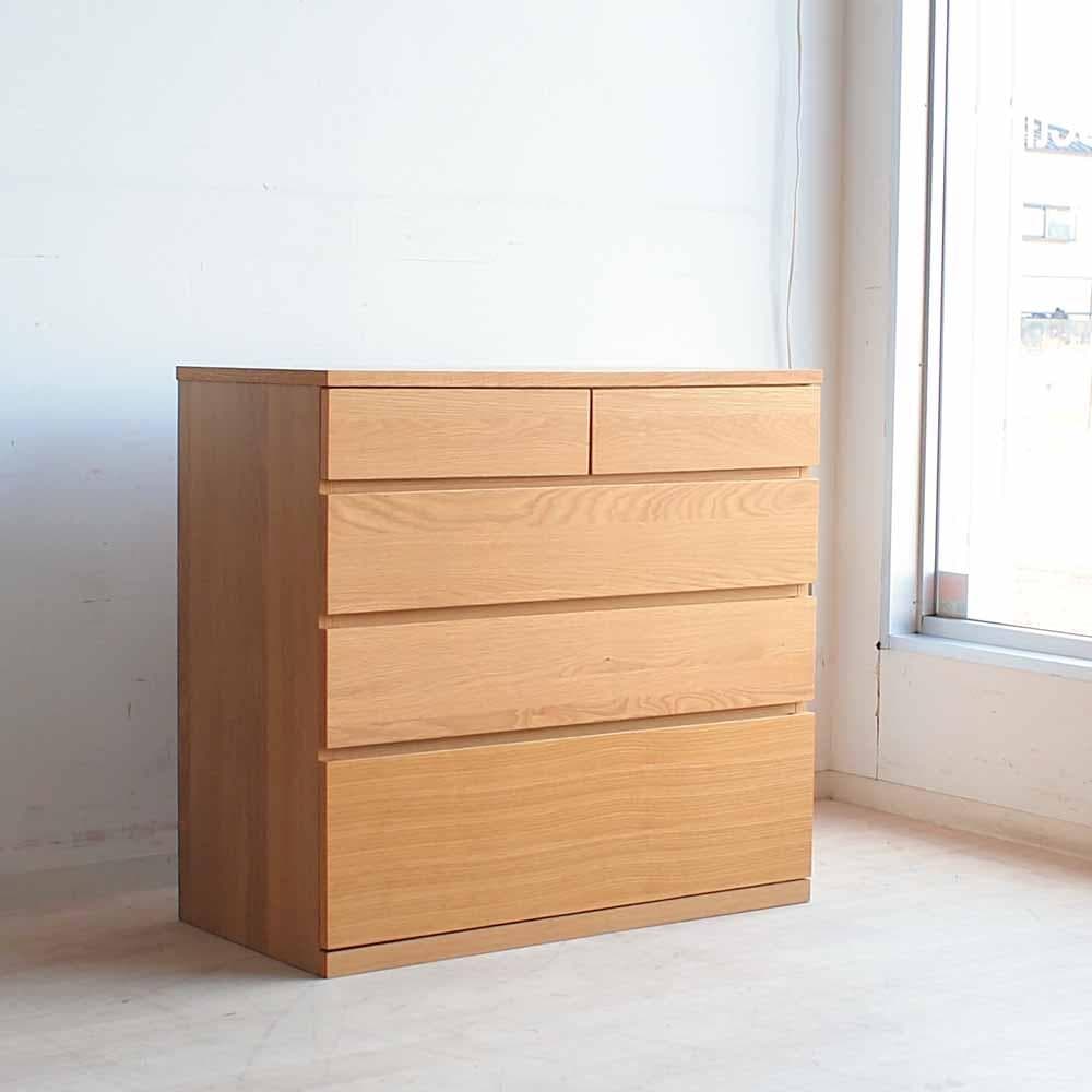 無印良品/MUJI オーク材 4段チェスト ナチュラル ZR24335