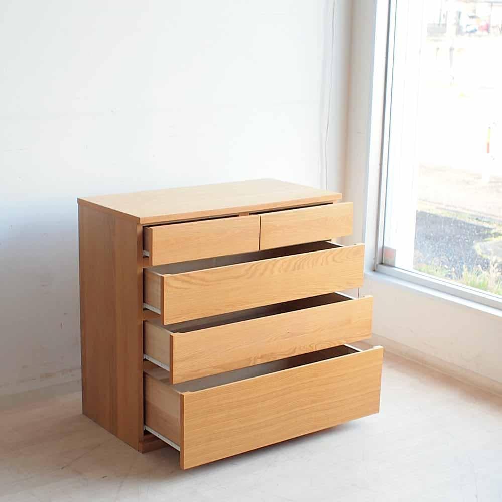 無印良品/MUJI オーク材 4段チェスト ナチュラル ZR24335