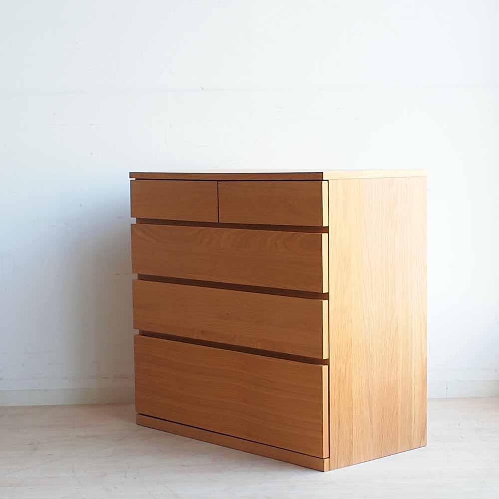 無印良品/MUJI オーク材 4段チェスト ナチュラル ZR24335
