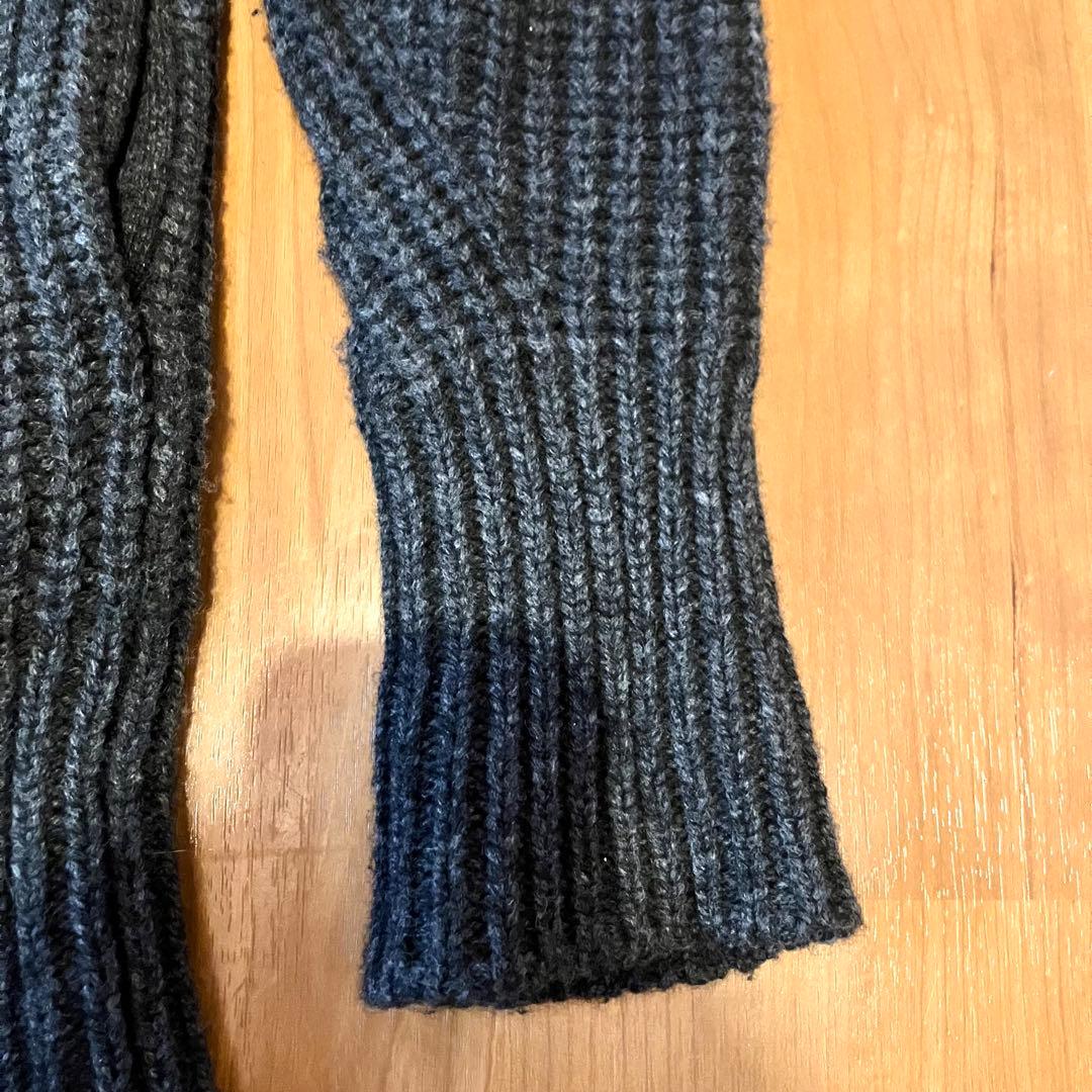 【美品】TICCA Vネックカーディガン　ロング　ダークグレー