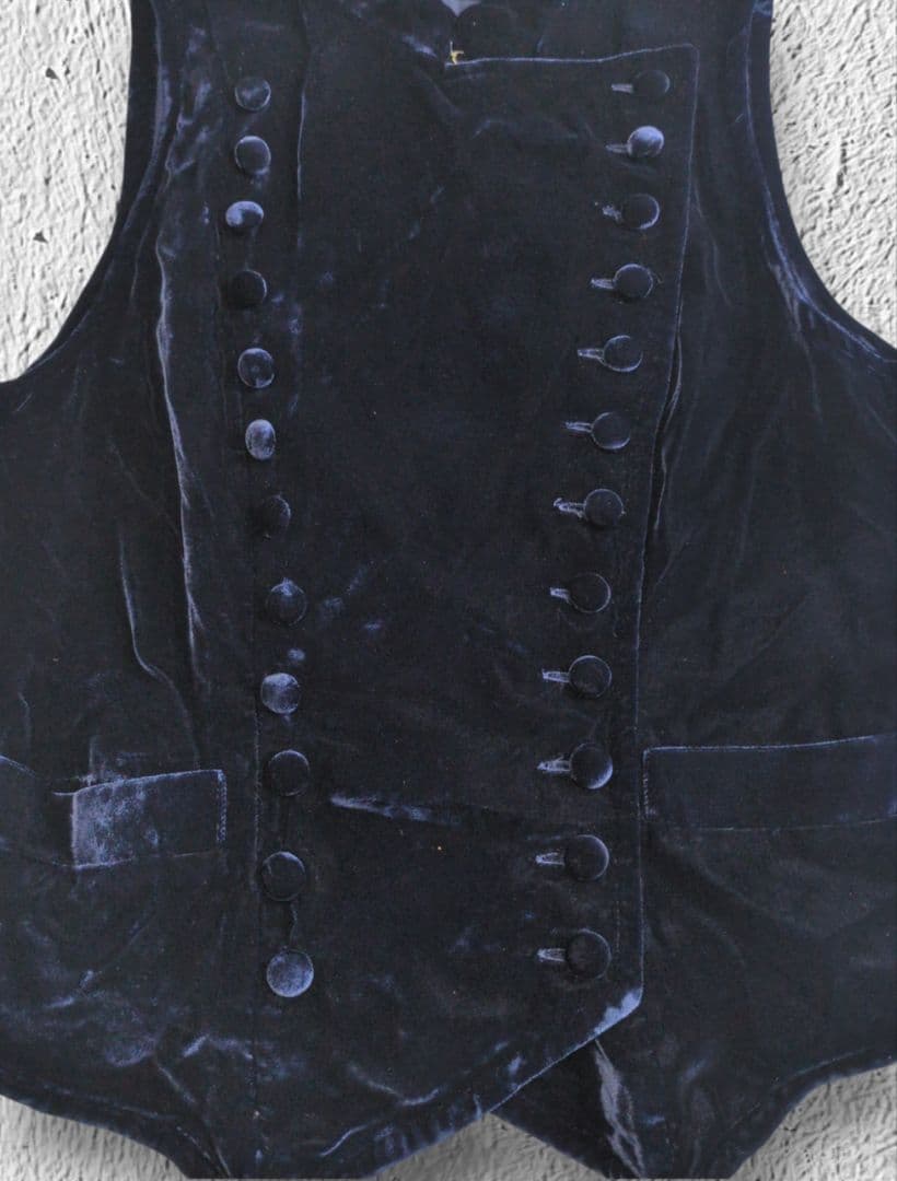 希少VintageRalphLaurenベストネイビーベロア　ナポレオンベスト