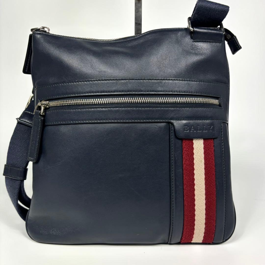 専用BALLY バリー　メンズ　ショルダーバッグ　レザー　本革　ネイビー