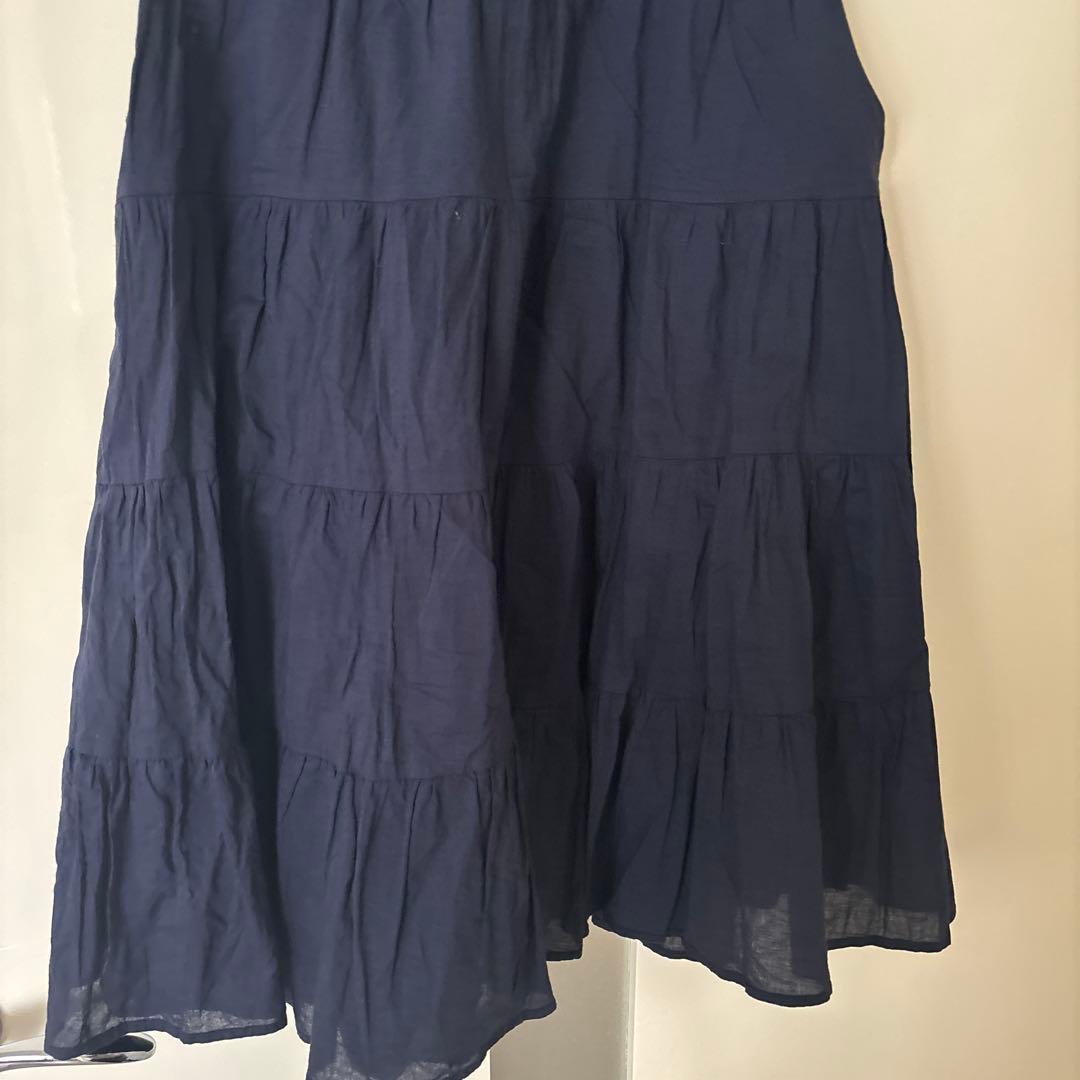 MARIHA マリハ　ティアード　ノースリーブカットソー　紺