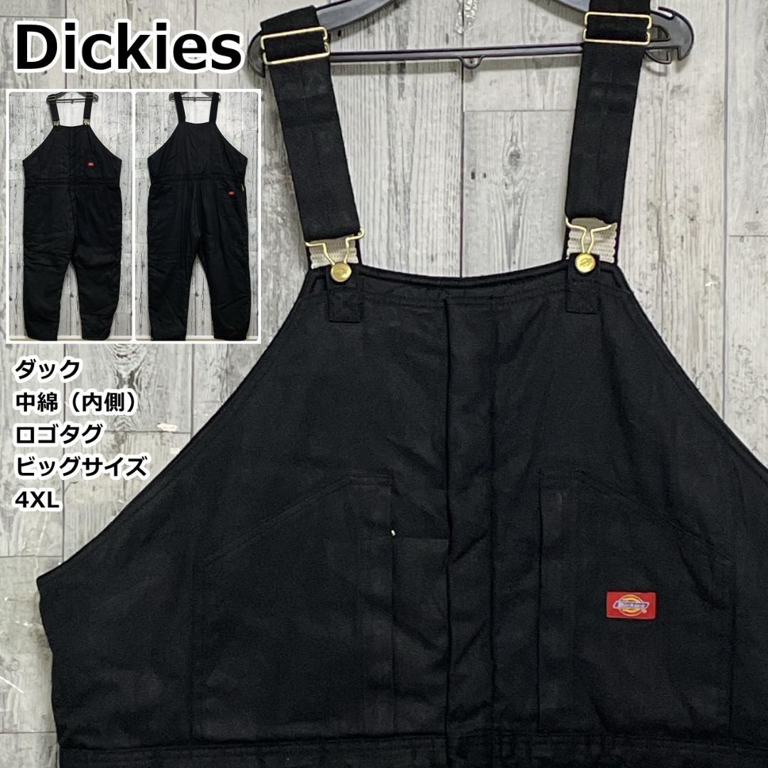 Dickies ディッキーズ オーバーオール ダック 中綿 ブラック 4XL