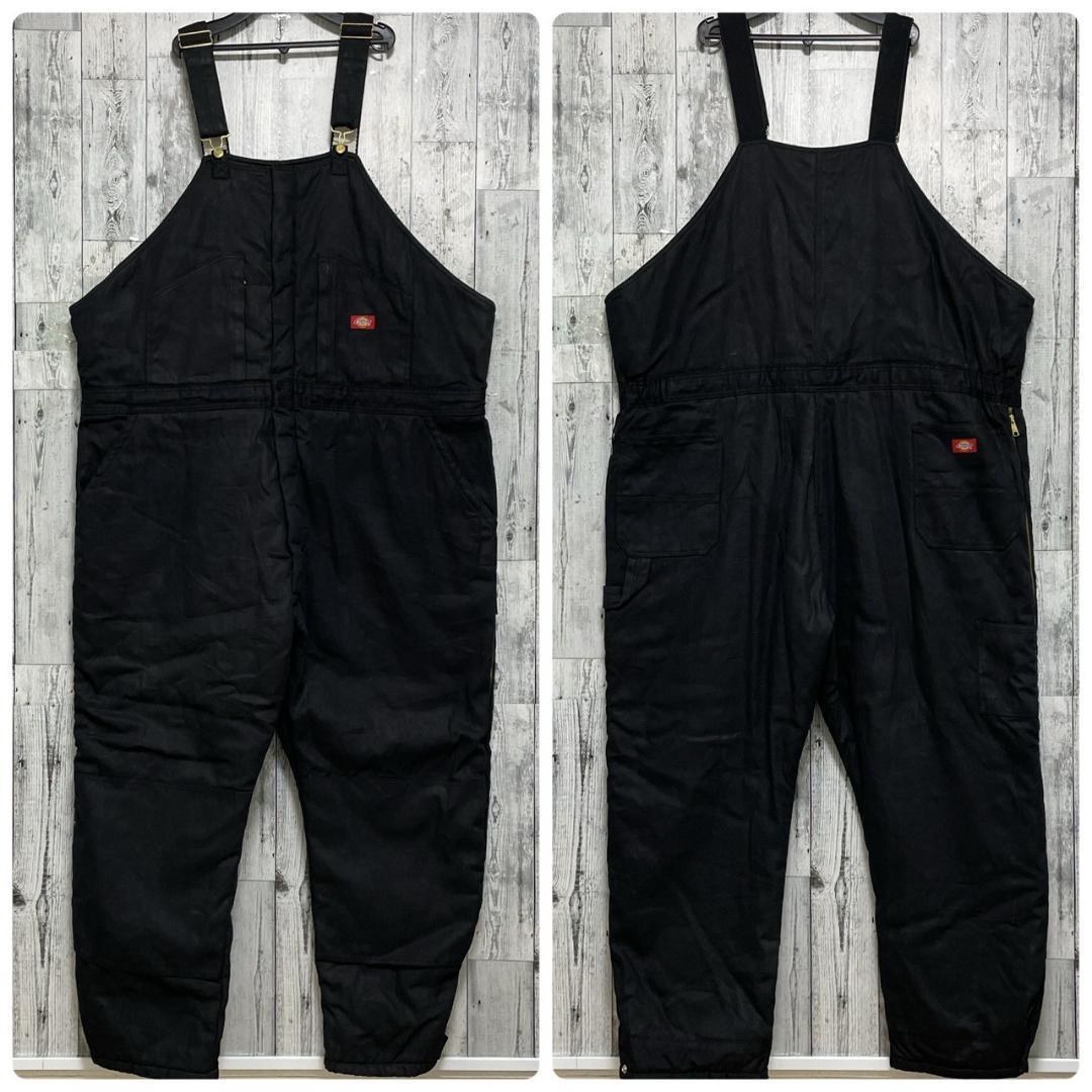 Dickies ディッキーズ オーバーオール ダック 中綿 ブラック 4XL