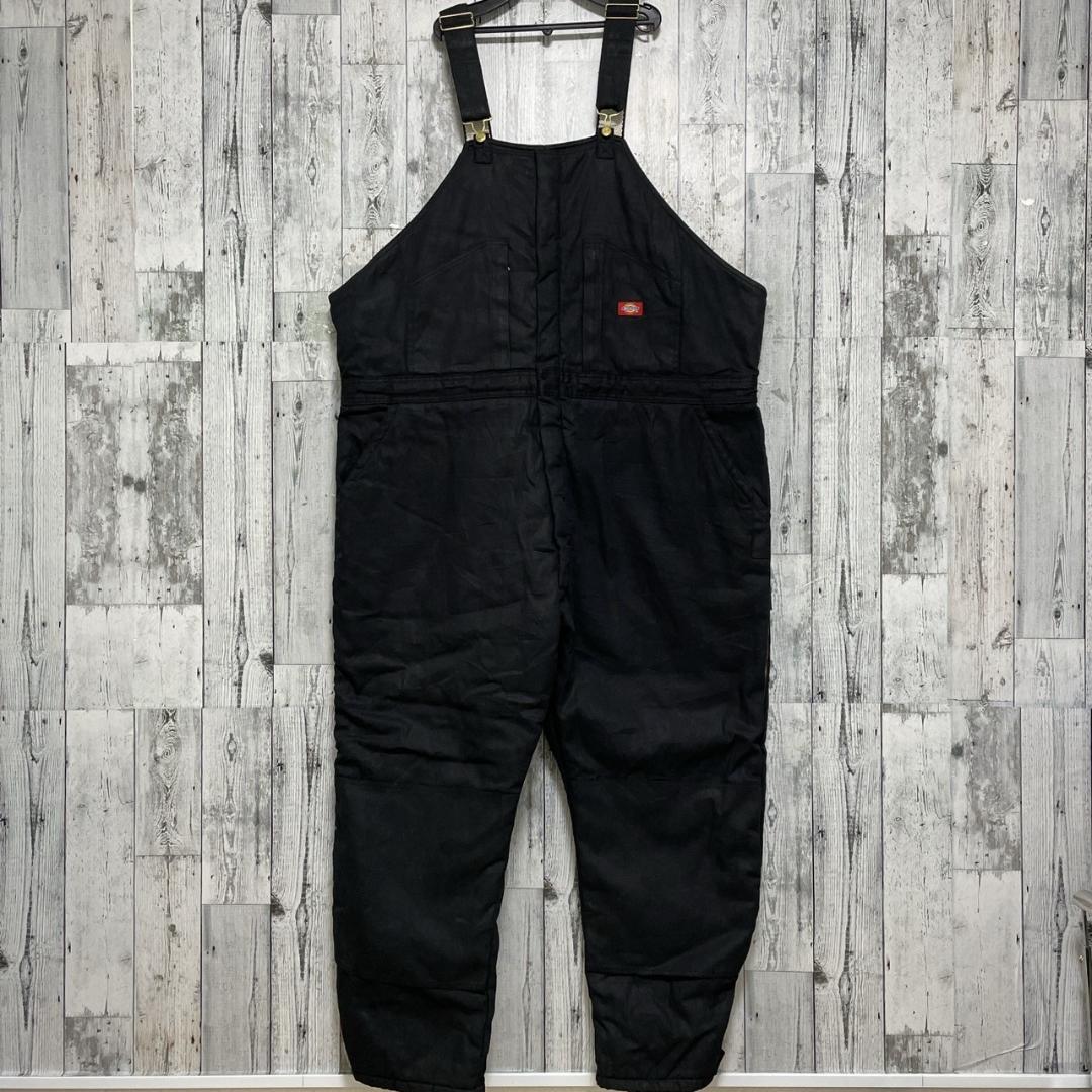 Dickies ディッキーズ オーバーオール ダック 中綿 ブラック 4XL