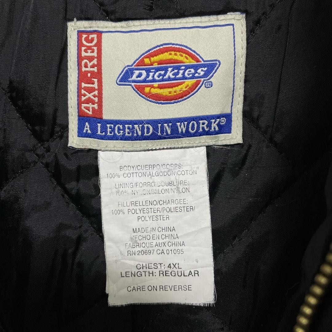 Dickies ディッキーズ オーバーオール ダック 中綿 ブラック 4XL