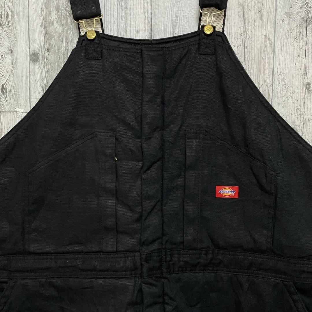Dickies ディッキーズ オーバーオール ダック 中綿 ブラック 4XL