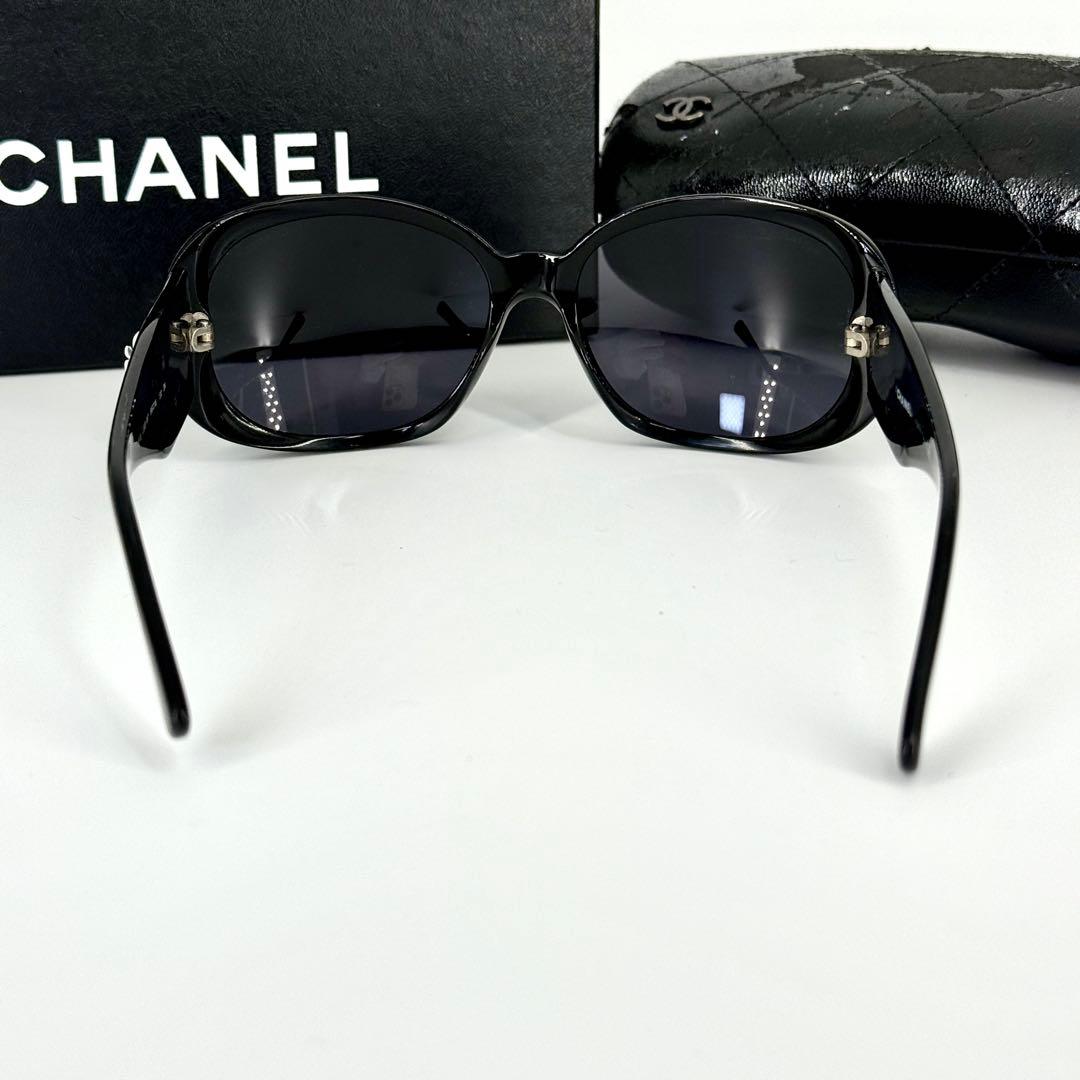 CHANEL サングラス カメリア ココマーク 5113 ブラック ホワイト 黒