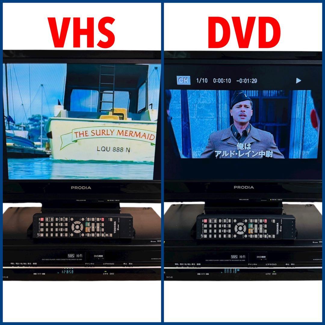 TOSHIBA 東芝 VHS ビデオ一体型DVDプレーヤー SD-V800