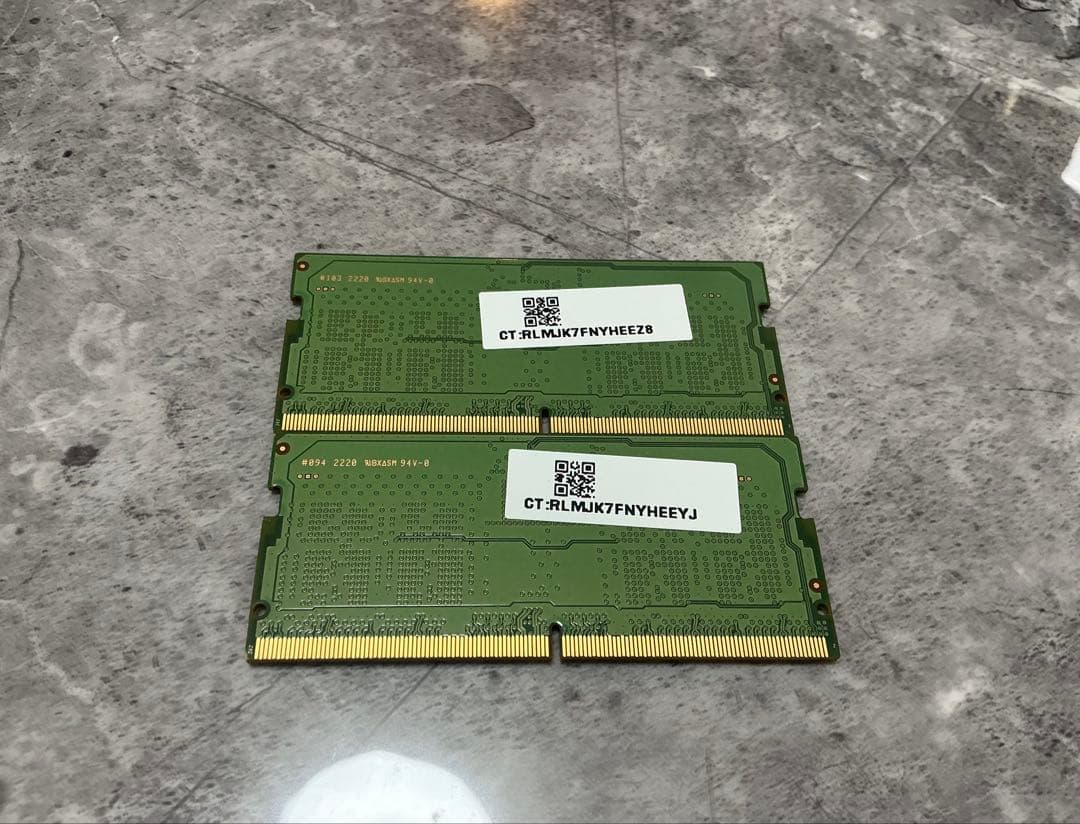 ほぼ未使用品 PC5 16GB SAMSUNG メモリー DDR5 8GBx2枚