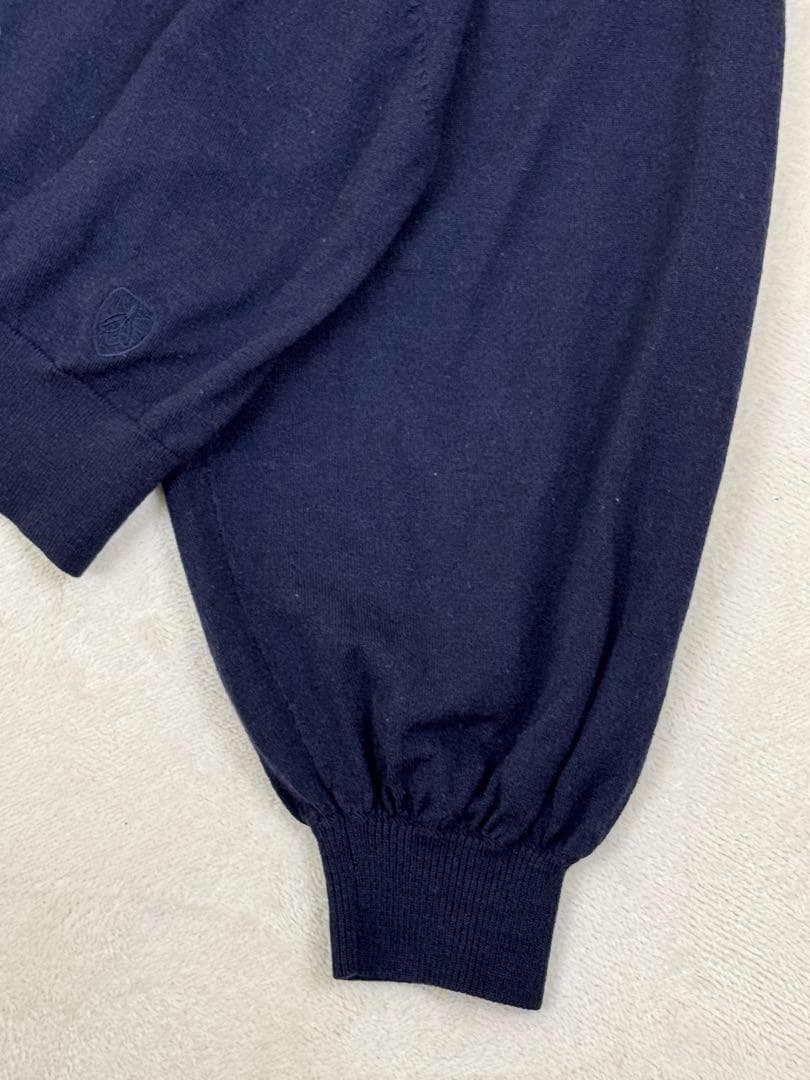 ORCIVALオーシバル　メタルボタンカーディガン　ボリュームスリーブ　紺色