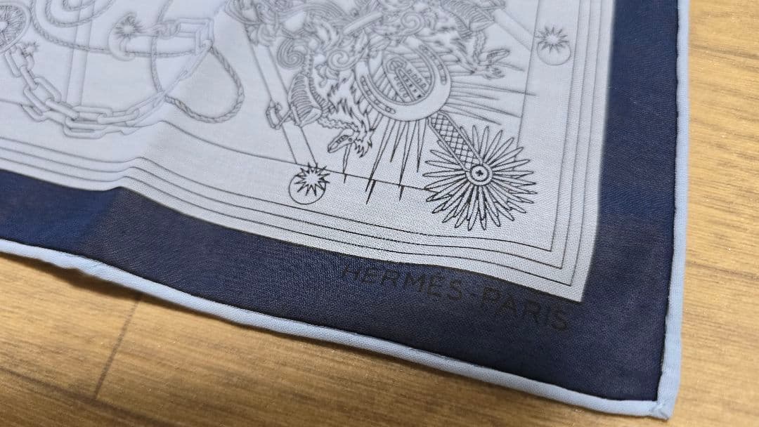 HERMES スカルホース ハンカチ エルメス