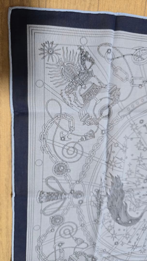 HERMES スカルホース ハンカチ エルメス