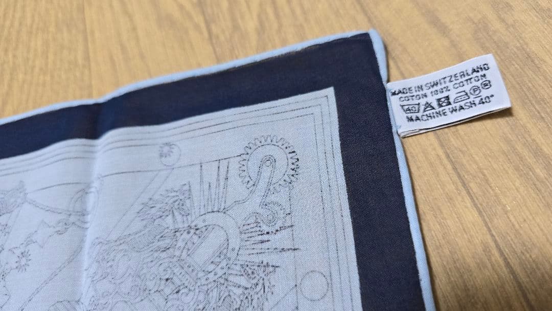 HERMES スカルホース ハンカチ エルメス