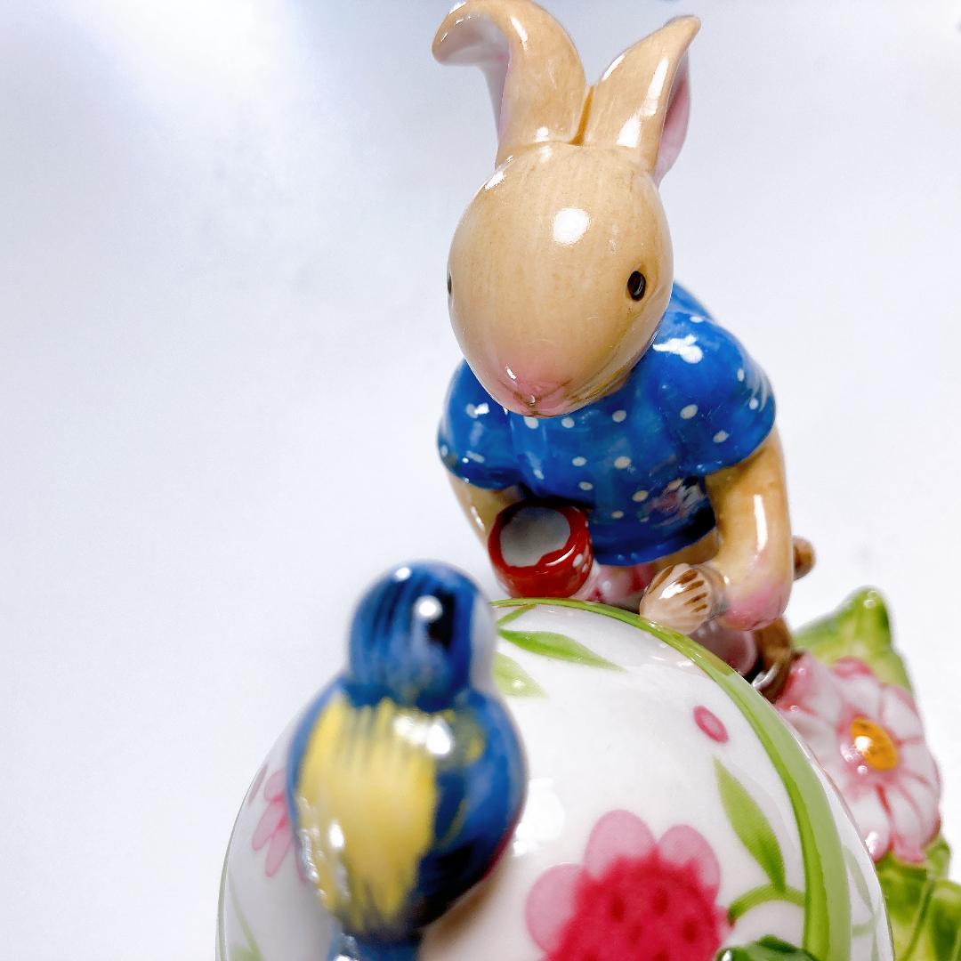 ビレロイ＆ボッホ イースターエッグ うさぎ 小鳥 小物入れ　|3162|