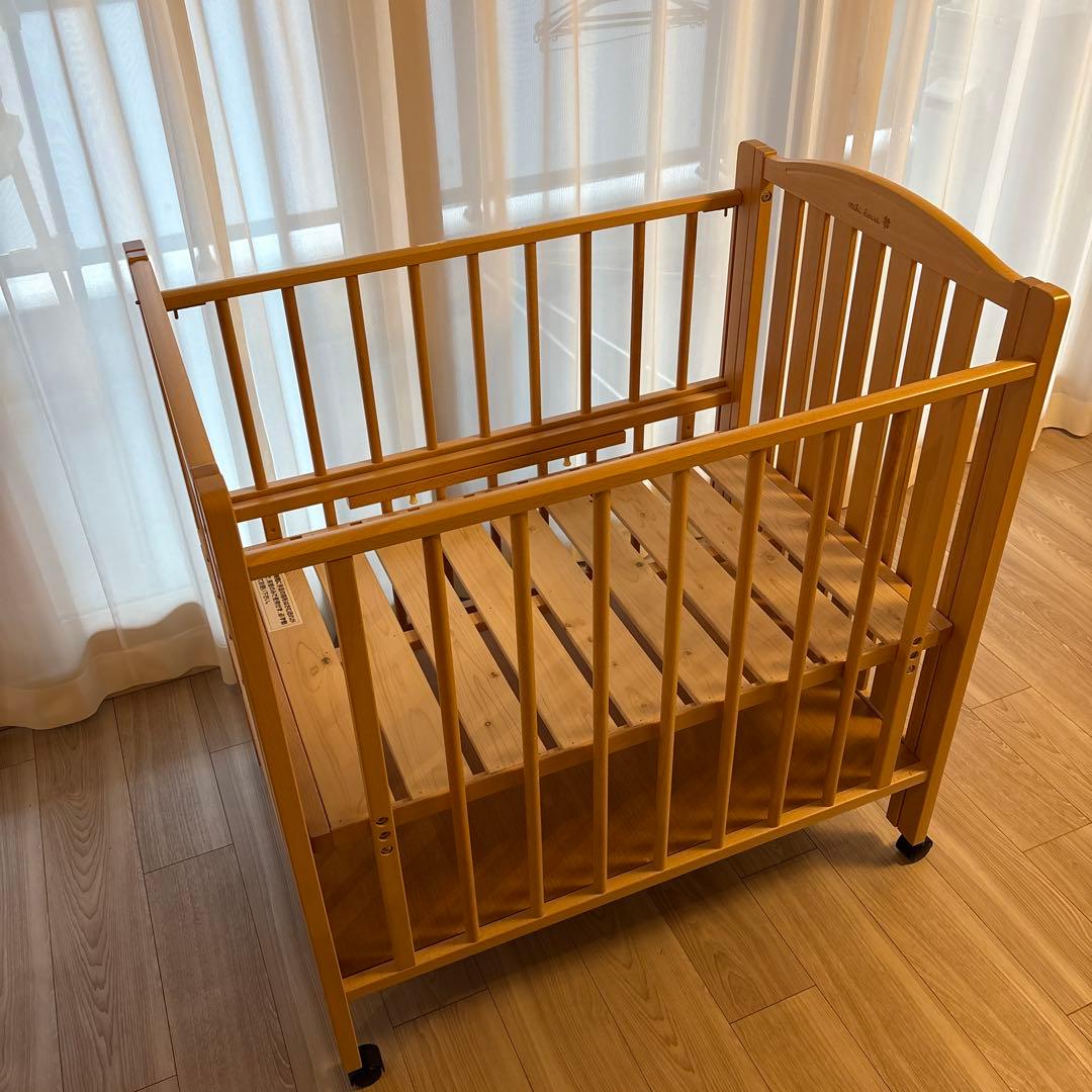 miki house 木製ベビーベッド キャスター付き ミニサイズ