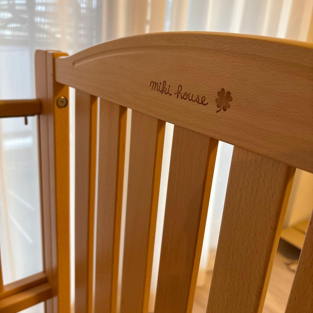 miki house 木製ベビーベッド キャスター付き ミニサイズ