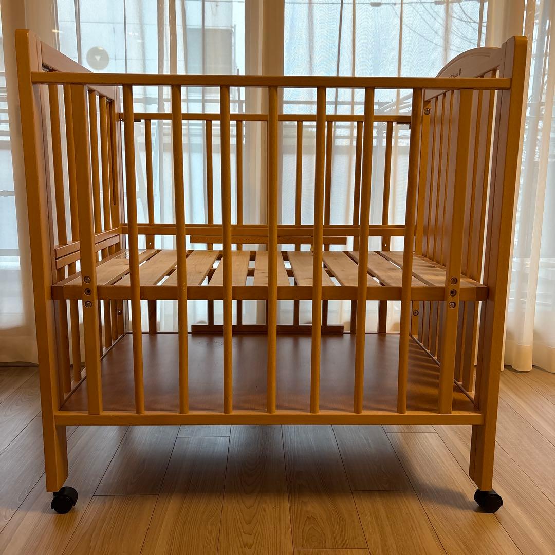 miki house 木製ベビーベッド キャスター付き ミニサイズ