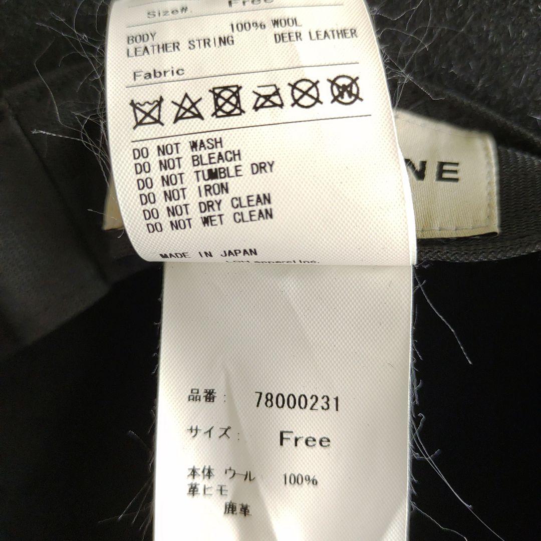 forsomeoneハットブラック　黒鹿革ディアスキンldh