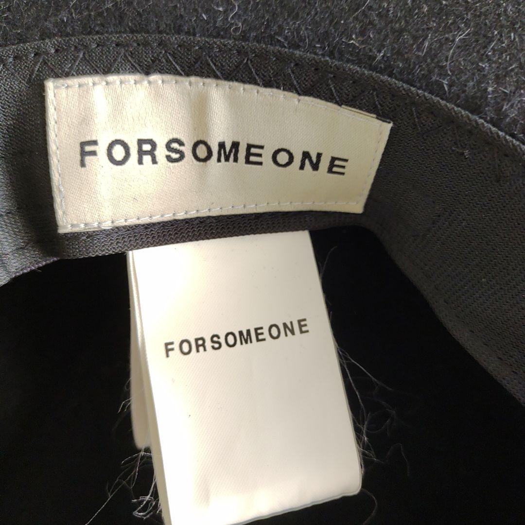 forsomeoneハットブラック　黒鹿革ディアスキンldh