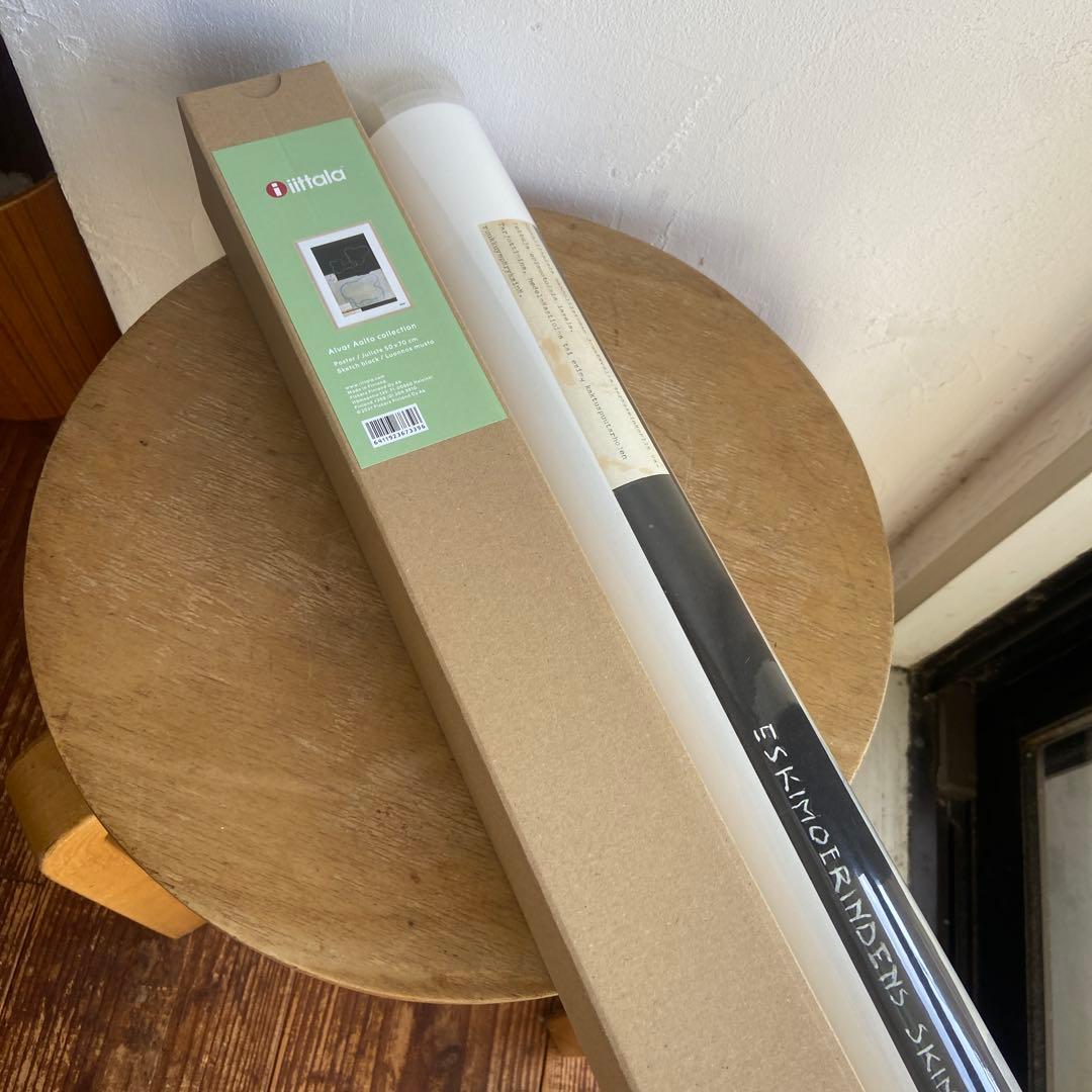 イッタラ　アートポスター アルヴァ・アアルト スケッチ ブラック