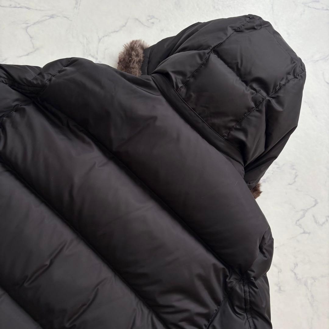 バーバリーブラックレーベル 2WAY ダウンジャケット Lサイズ ファー