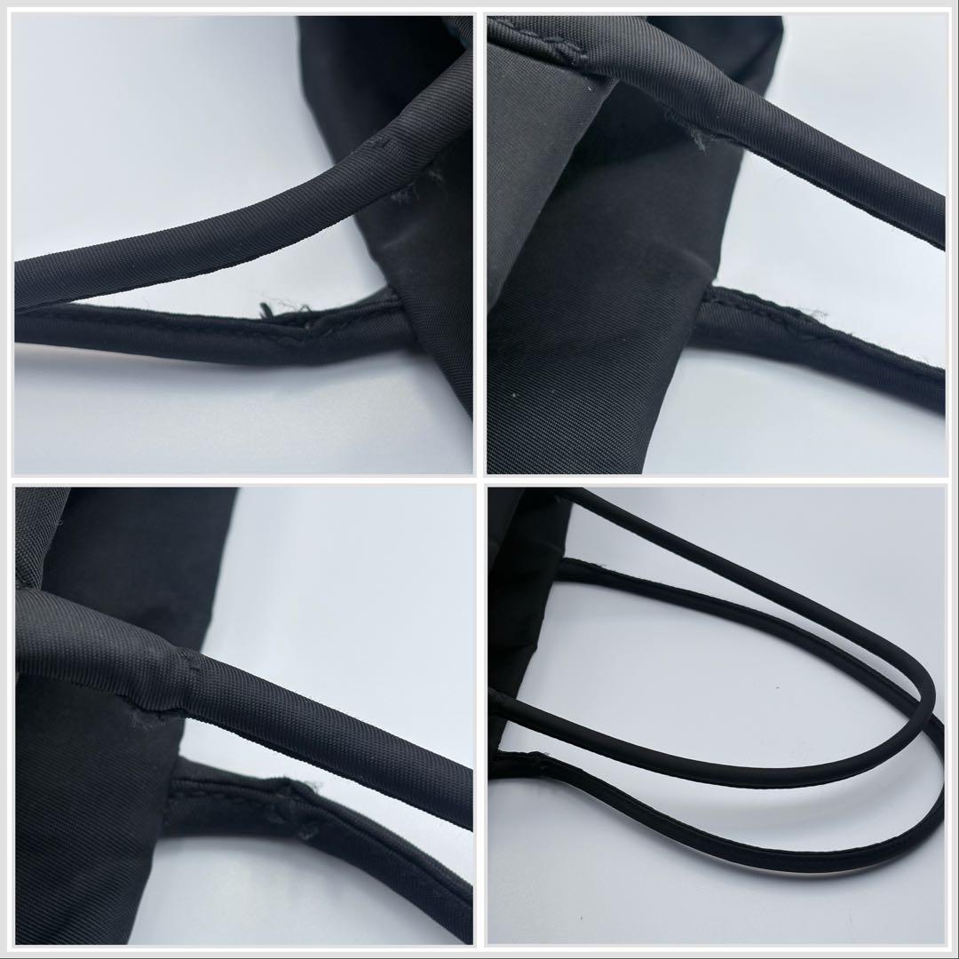 PRADA ナイロン トートバッグ ブラック 三角ロゴ 大容量 ハンドル傷あり