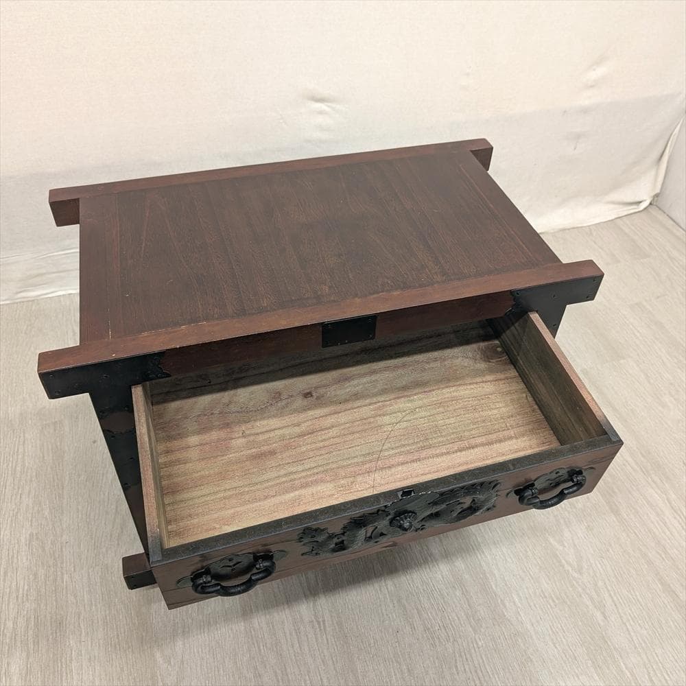 民芸家具　天然木　車箪笥　整理箪笥　時代家具　箪笥　タンス　たんす　引き出し