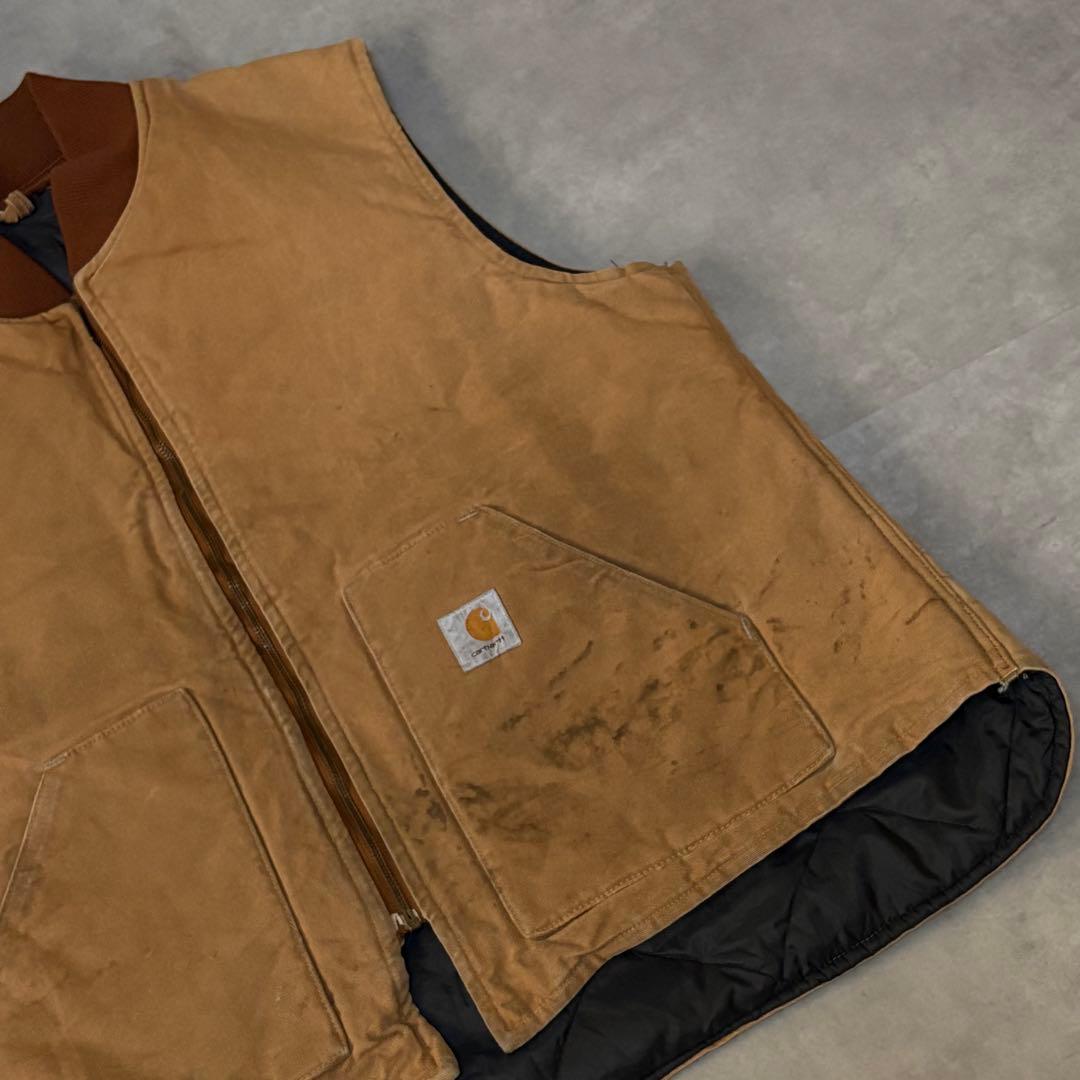 カーハート ダック ワークベスト キルティング裏地 XL〜XXL相当 フェード