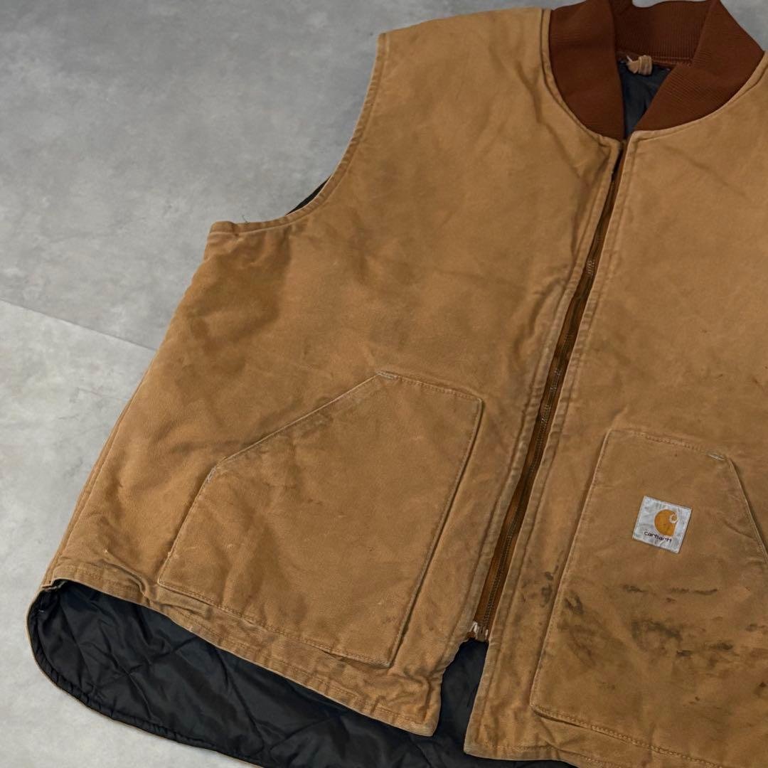 カーハート ダック ワークベスト キルティング裏地 XL〜XXL相当 フェード