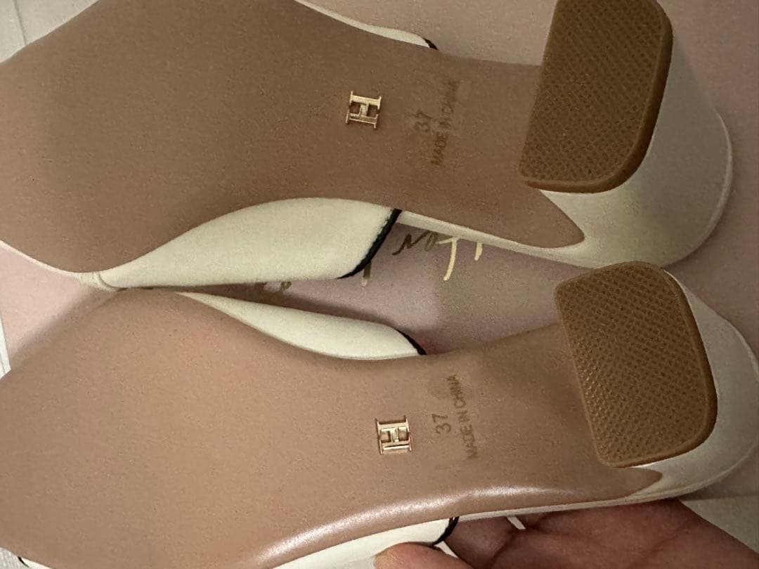 靴 Herlipto Bit Square-Toe Mules 37 vanilla