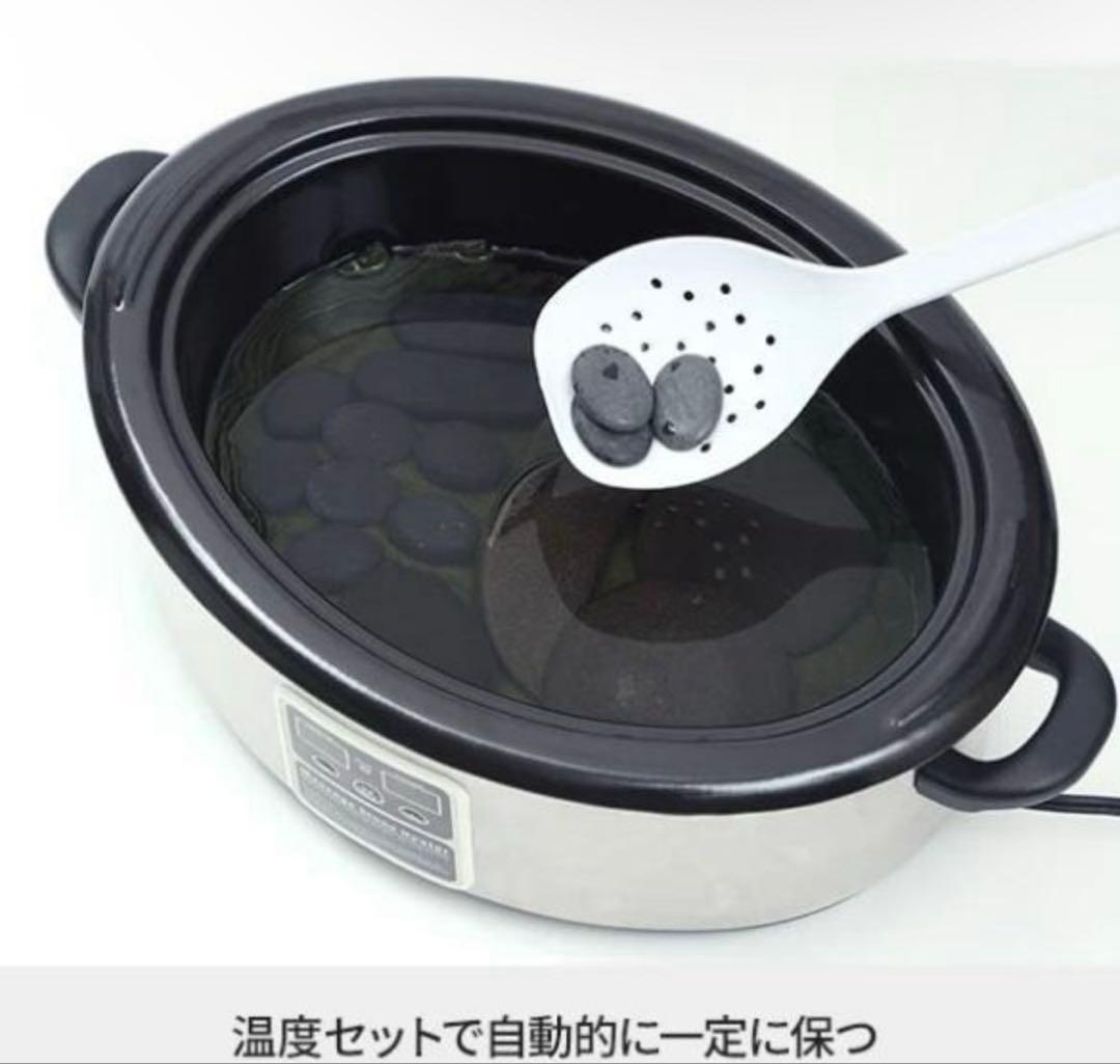 【中古品】ホットストーンウォーマー器＆ホットストーン36個(＋2個おまけ)セット