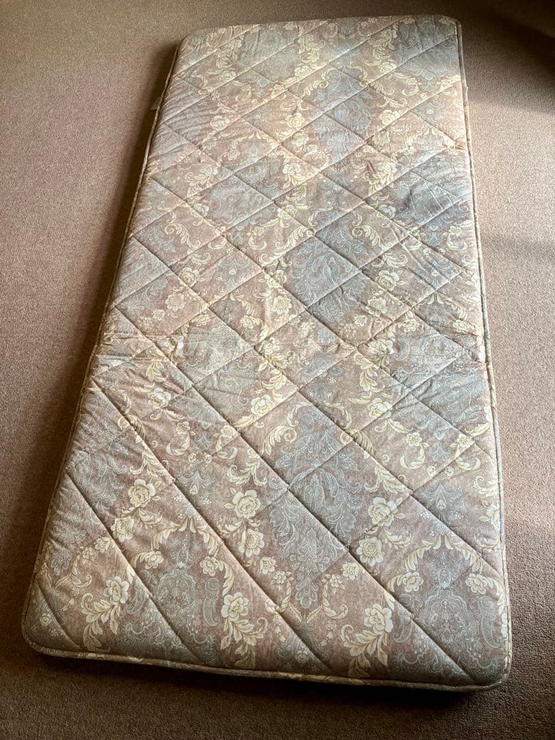 西川 敷布団 シングルロング 上品 ベージュ 羊毛混 三層構造 固わた使用