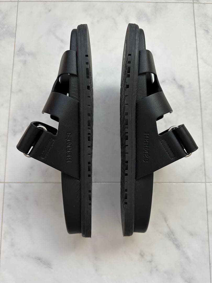 HERMES エルメス サンダル シプレ 37 ブラック
