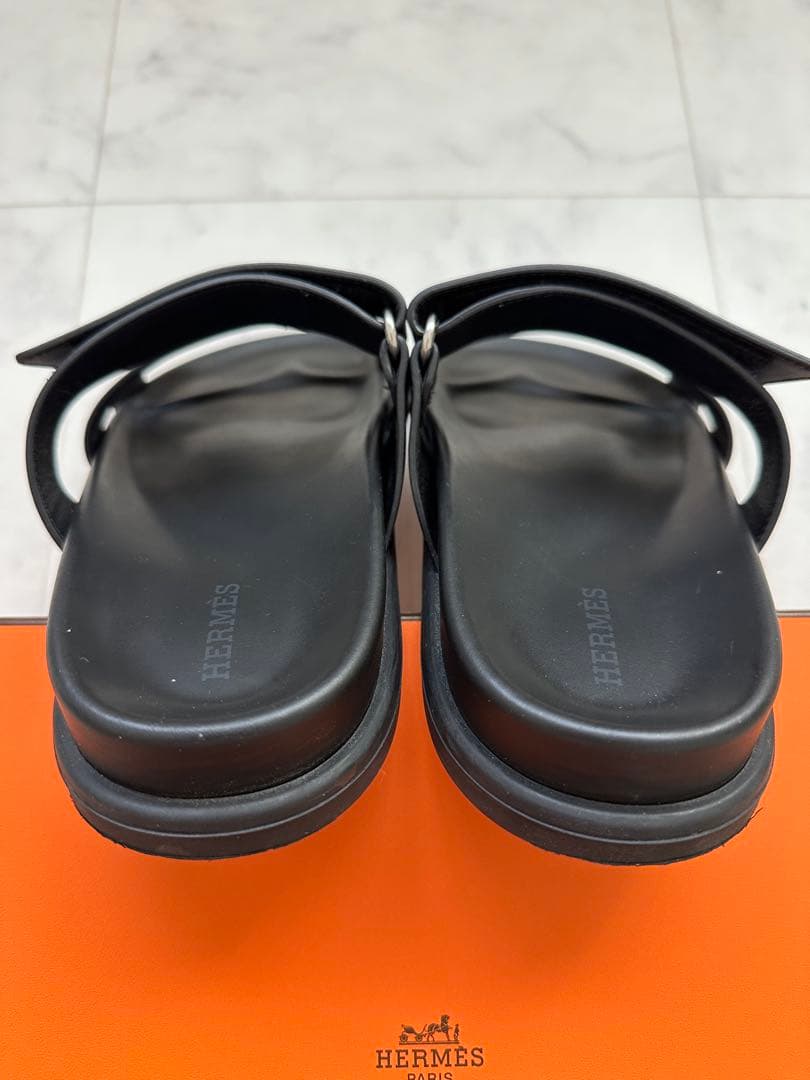 HERMES エルメス サンダル シプレ 37 ブラック
