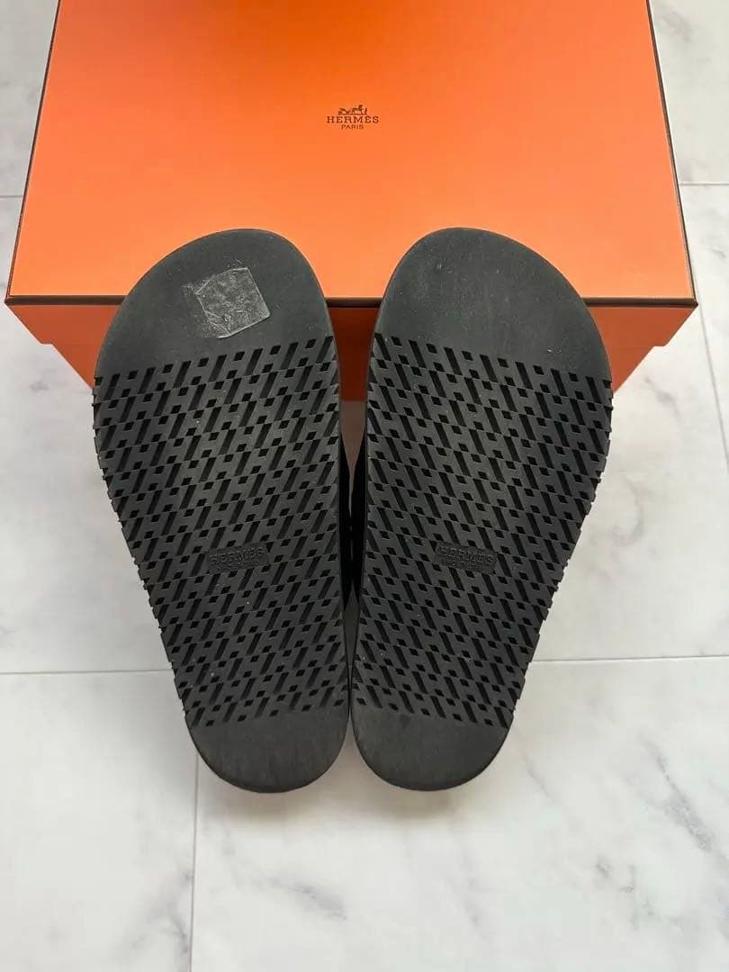 HERMES エルメス サンダル シプレ 37 ブラック