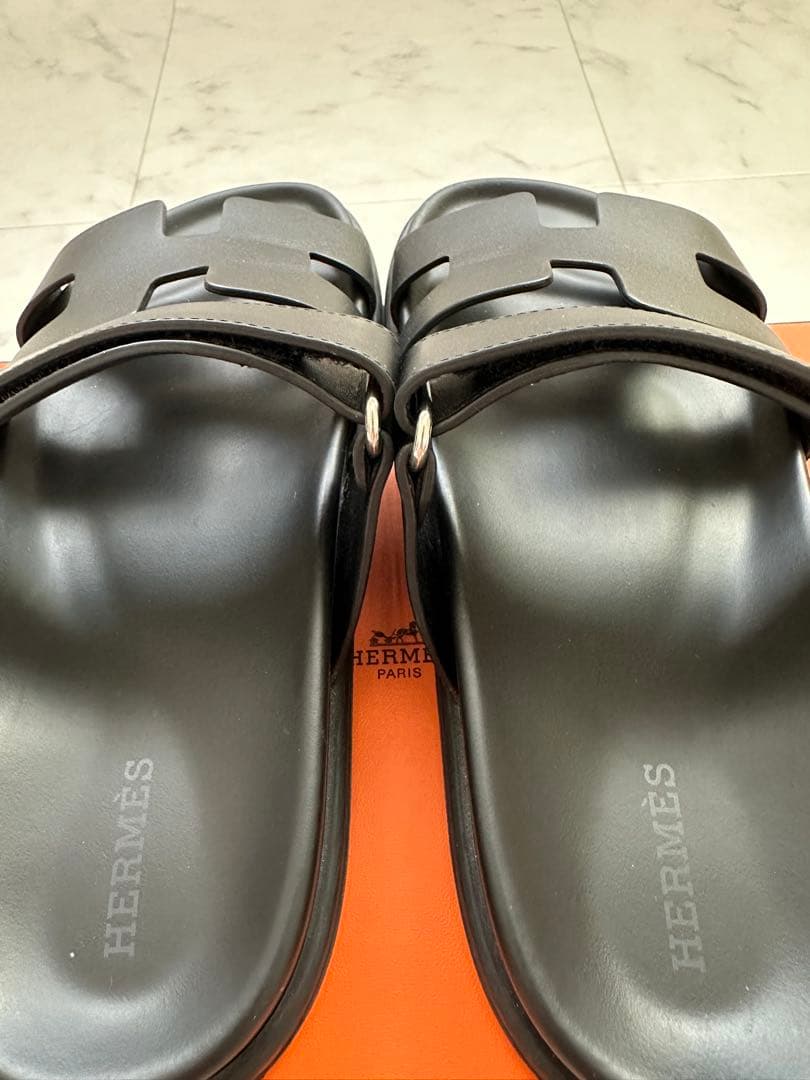 HERMES エルメス サンダル シプレ 37 ブラック