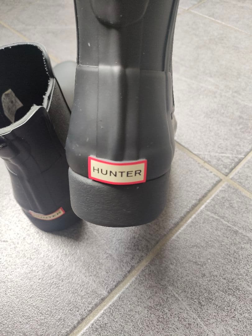 美品 HUNTERリファインド チェルシーブーツ ブラック