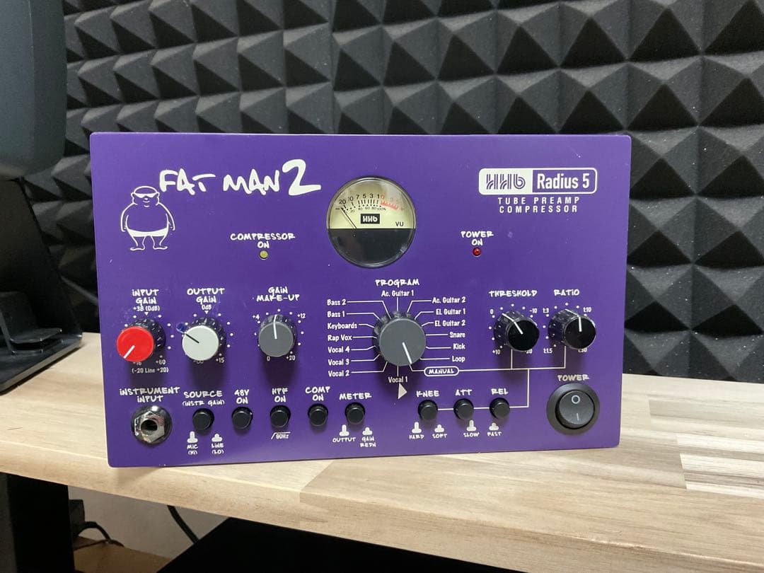 真空管プリ&コンプ（サンプル音源動画あり）FATMAN2 HHB Radius5