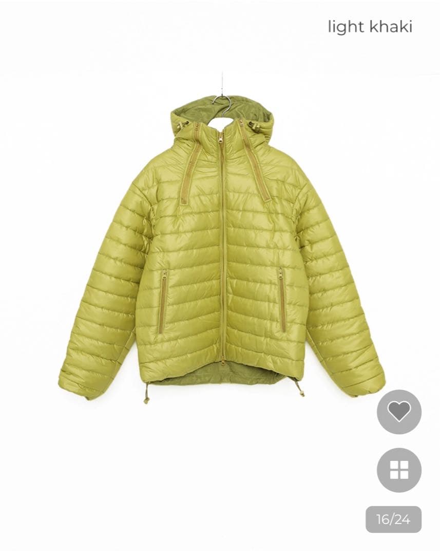 (ユニセックス)2WAYフード軽量中綿ジャケット