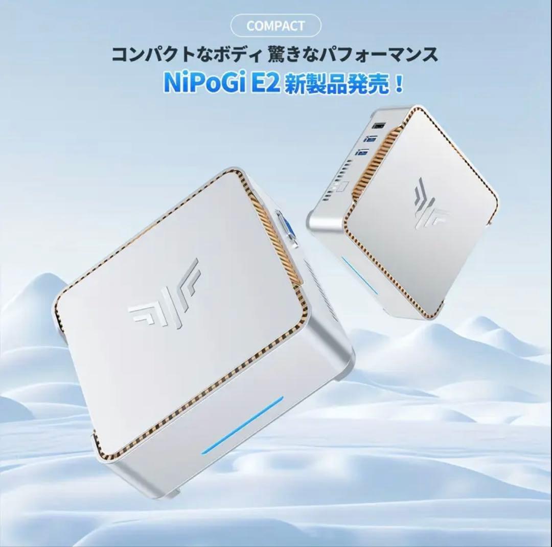 NiPoGi ミニPC N150 8GB 256GB シルバー E2 4C4T
