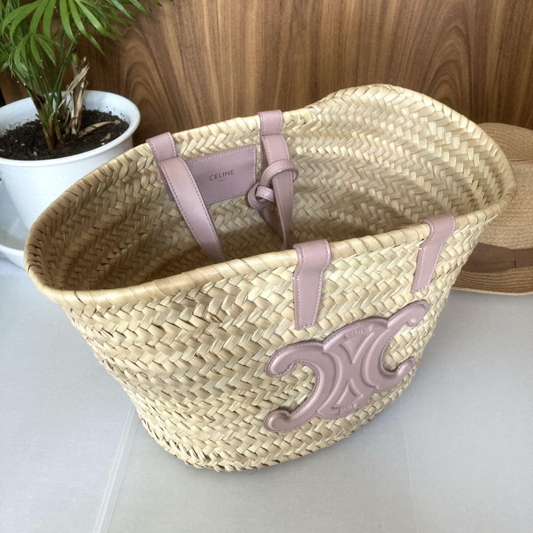 セリーヌ トリオンフ パニエ かごバッグ ヴィンテージピンク