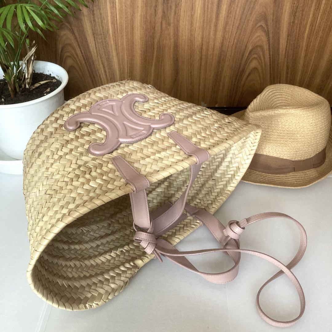 セリーヌ トリオンフ パニエ かごバッグ ヴィンテージピンク