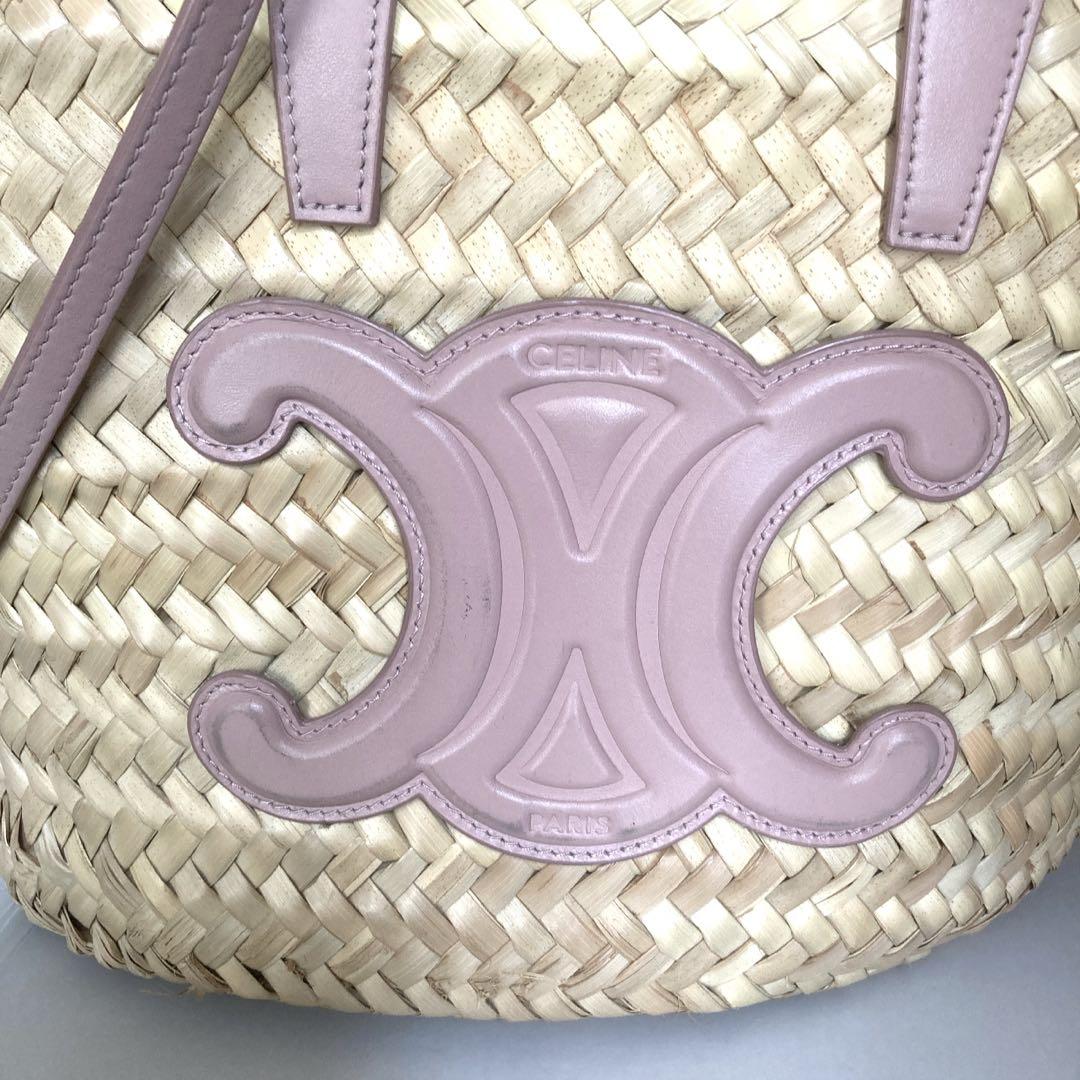 セリーヌ トリオンフ パニエ かごバッグ ヴィンテージピンク