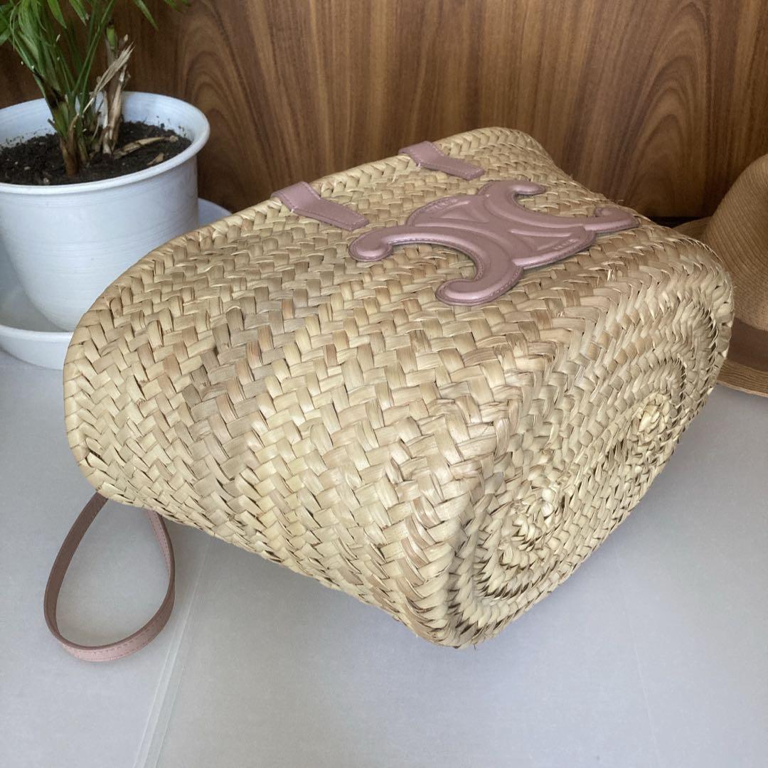 セリーヌ トリオンフ パニエ かごバッグ ヴィンテージピンク