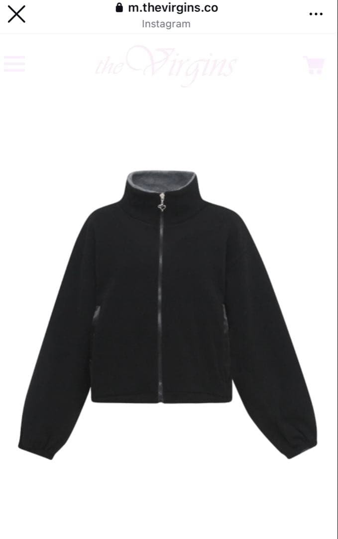 thevirgins ハートチャームフリース　ブラック新品