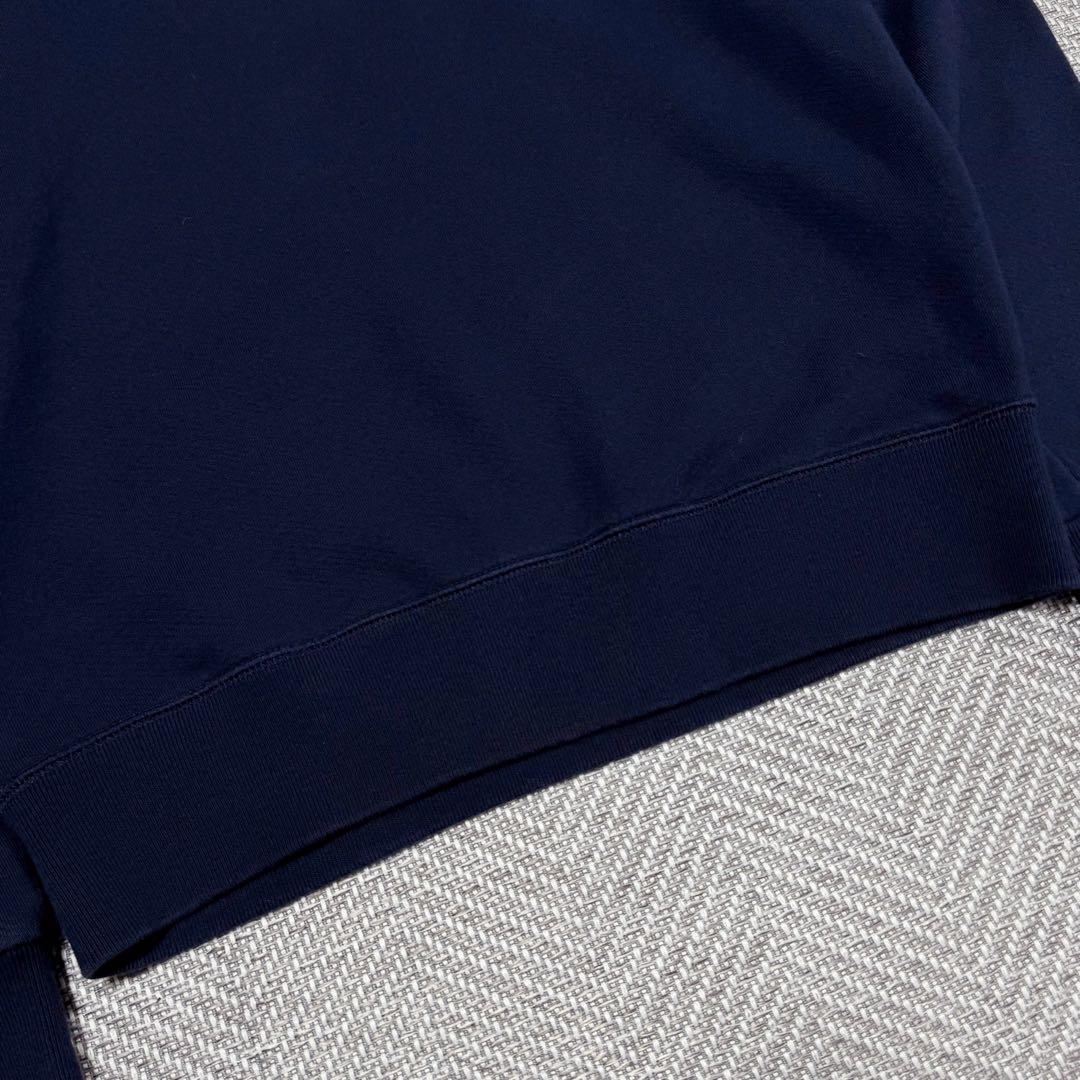 美品 メゾンキツネ トリコロール フォックス パッチ スウェット ネイビー XS